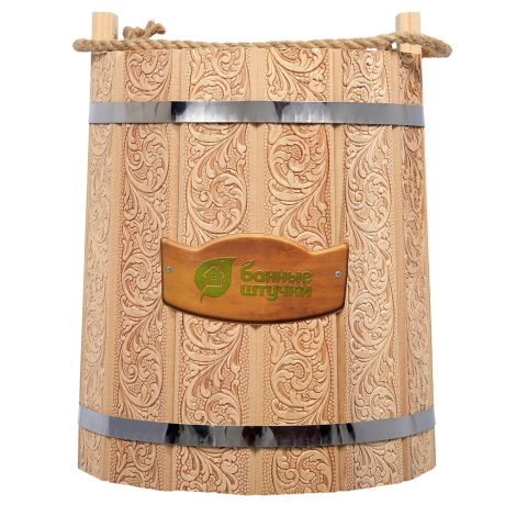 Нарушена упаковка!  <296432> Ведро 9 л с орнаментом ''Цветы'' в коробке ''Банные штучки'' 33427