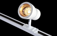 Однофазный светильник для трека с лампочкой CRYSTAL LUX CLT 0.31 009 WH-GO+Lamps
