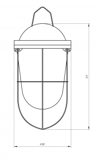 Светильник ЖКХ с решетки Желудь Эра НСП 41-200-003 IP54 E27 max 200Вт 185х345 белый (Б0052020)