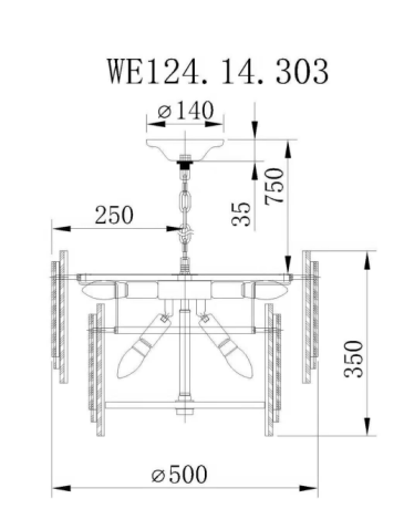 Подвесной светильник Wertmark Agati WE124.14.303 