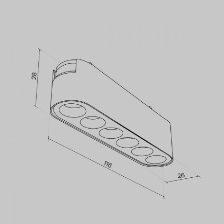 Накладной светильник Maytoni Technical Points TR082-1-6W4K-M-B 