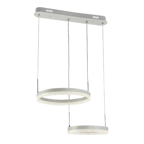 Подвесная диммируемая люстра с пультом ДУ Profit Light 6087/2A WHT 76W 