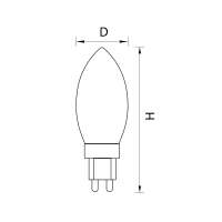 Филаментная светодиодная лампа G9 5W 4000K (белый) C35 LED Lightstar 940474
