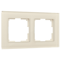 Рамка на 2 поста Werkel Favorit (молочный, стекло) W0021141