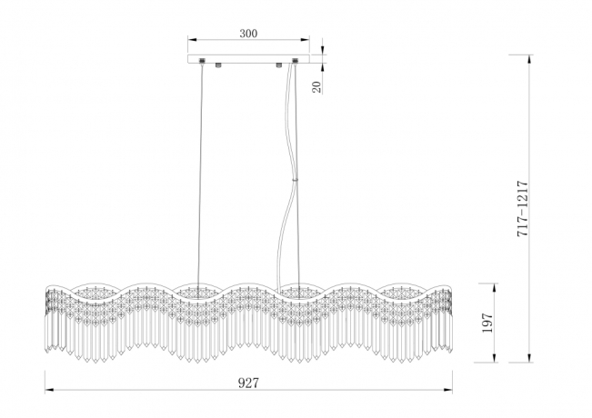 Подвесная люстра Maytoni Gracia DIA201PL-06G1 