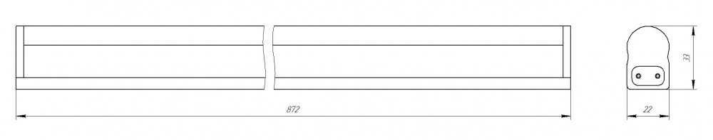 Мебельный линейный светильник Эра LLED-01-12W-6500-W (Б0019780) 