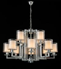 Нарушена упаковка!  <705068> Подвесная люстра iLamp King RM6201-8+4 CR+CL