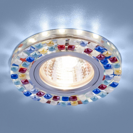 Встраиваемый светильник с LED подсветкой Elektrostandard 2195 MR16 SL/MLT (a036819) 