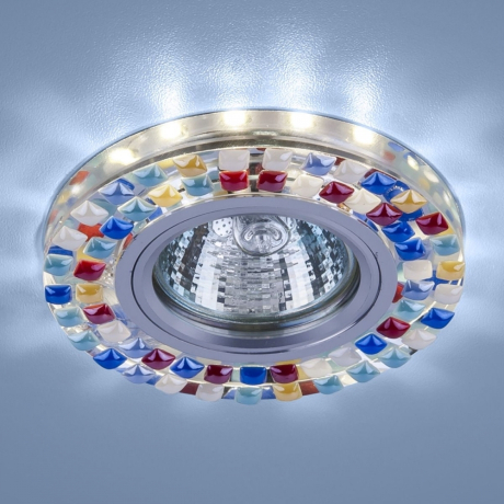 Встраиваемый светильник с LED подсветкой Elektrostandard 2195 MR16 SL/MLT (a036819) 