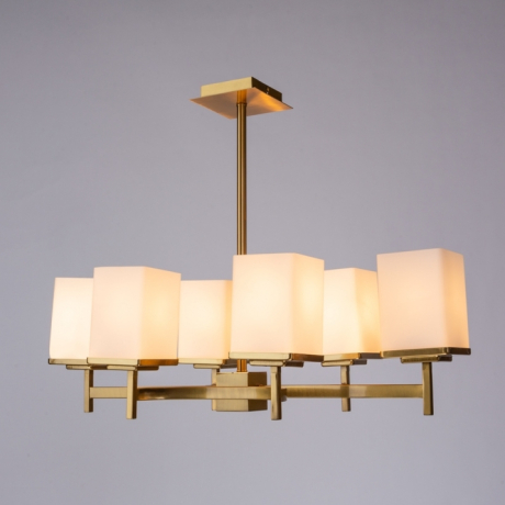 Люстра на штанге с лампочками DIVINARE 4504/17 LM-6+Lamps 