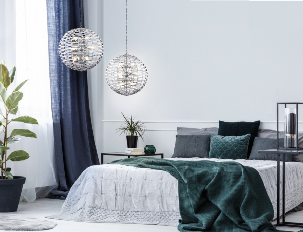 Подвесная люстра в виде шара с хрустальными вставками Maytoni Palla MOD092PL-12CH 