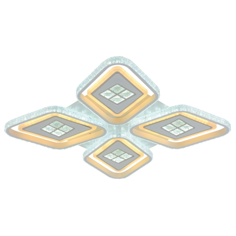 Светодиодная диммируемая люстра с ПДУ Profit Light 8054/4 WHT 216W 