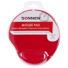 Нарушена упаковка!  <288869> Коврик для мыши с подушкой под запястье SONNEN, полиуретан + лайкра, 250х220х20 мм, красный, 513301 (513301)