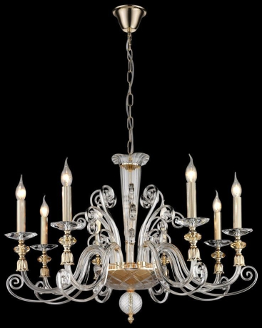 Подвесная люстра в гостиную с 8 LED лампами. Комплект от Lustrof №277144-709048 