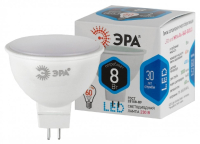 Лампа светодиодная ЭРА GU5.3 8W 4000K матовая LED MR16-8W-840-GU5.3 Б0020547
