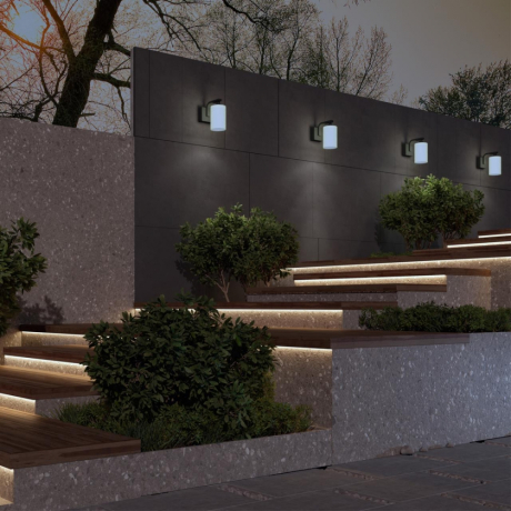 Настенный уличный светильник со светодиодной лампочкой E27, комплект от Lustrof. №619115-642455