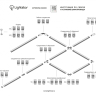 Соединитель с токопроводом X-образный для треков Lightstar Barra 502149 