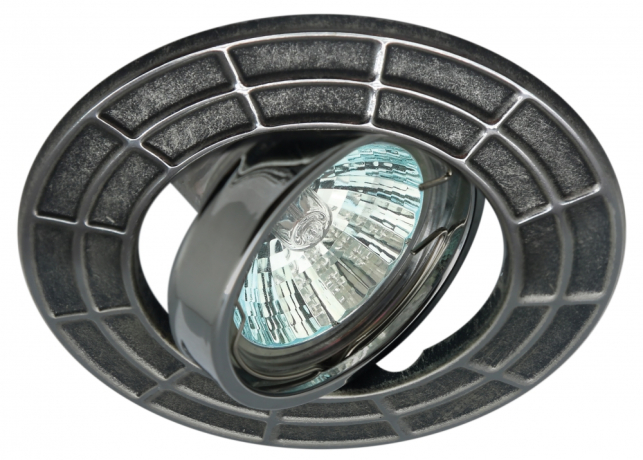 Точечный встраиваемый поворотный штампованный светильник Эра ST7A CH/SS Б0036493 