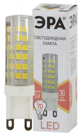 Нарушена упаковка.  <162846> Светодиодная лампа G9 7W 2700К (теплый) Эра LED JCD-7W-CER-827-G9 () Б0027865 