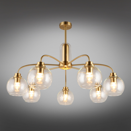 Люстра на штанге с лампочками Omnilux OML-68107-07+Lamps 