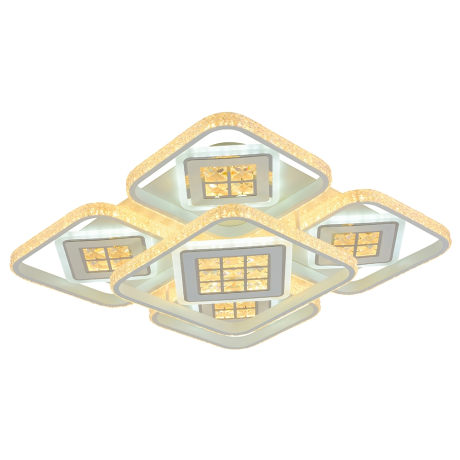 Светодиодная диммируемая люстра с ПДУ Profit Light 8051/4+1 WHT B 296W 