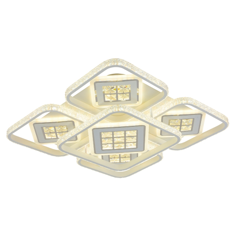 Светодиодная диммируемая люстра с ПДУ Profit Light 8051/4+1 WHT B 296W 