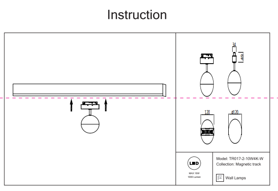 Светильник на штанге Maytoni Kiat TR017-2-10W4K-W 