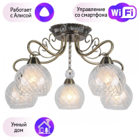 Люстра с поддержкой Алисы потолочная Omnilux OML-53507-05-A