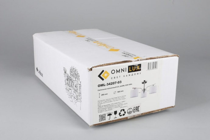 Люстра с поддержкой Алисы потолочная Omnilux OML-34207-03-A 