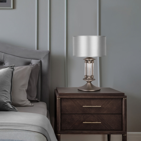 01045/1 сатин-никель Настольная лампа Eurosvet Adagio 