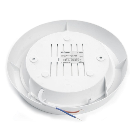 Нарушена упаковка!  <395162> Светильник светодиодный Feron AL3020 в пластиковом корпусе 20W 4000K IP20 белый 41770