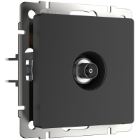 ТВ-розетка проходная (черный матовый) W1184008 Werkel (a051625)