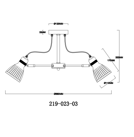 Люстра на штанге Velante 219-023-03 