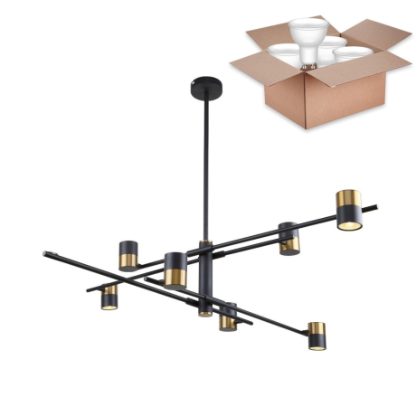 Люстра на штанге с лампочками  F-Promo Chart 3092-8P+Lamps Gu10 