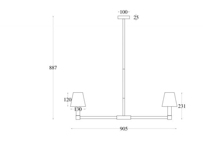 Люстра на штанге Maytoni Tet-a-tet MOD104PL-09B 