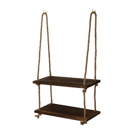 Витринный образец!  <303220> Полка на канатах Tivat, 2 яруса 40*20, толщина 1,5 см Qwerty 720037