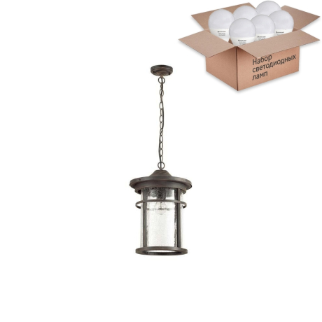 Уличный светильник с лампочкой Odeon Light Virta 4044/1+Lamps E27 P45