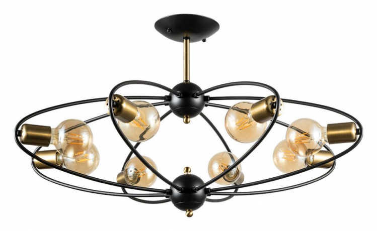 Люстра на штанге Arte Lamp Glasgow A1963PL-8BK 