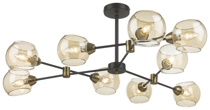 Люстра на штанге с лампочками Velante 249-023-09+Lamps E14 Свеча 