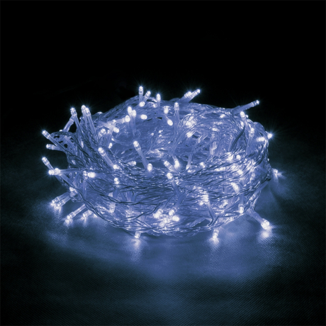 3*0,6м. Электрогирлянда-конструктор ''Бахрома'' 72LED (синий) IP44 Vegas 55008