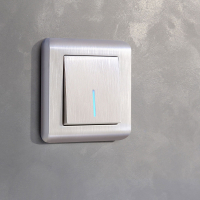 Выключатель одноклавишный с подсветкой (перламутровый рифленый) Werkel W1110113