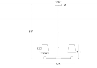 Люстра на штанге Maytoni Tet-a-tet MOD104PL-05B