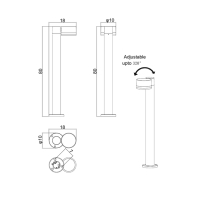 Наземный низкий светильник Arte Lamp A1910 A1910PA-1BK