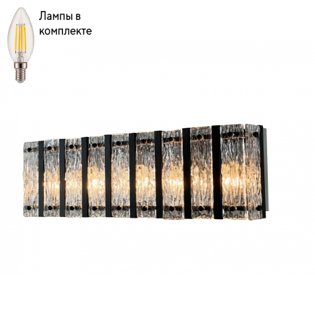 Светильник настенный с лампочками iLamp W4688-58 MBK+CR+Lamps 