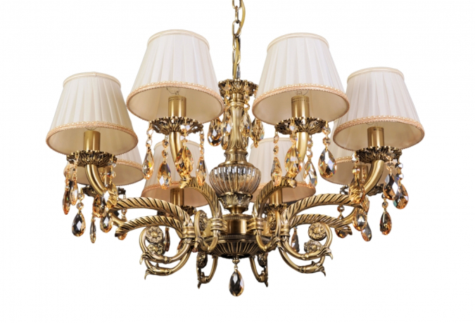 Подвесная люстра Abrasax L.8110-8BR CRISTAL-SHADE 