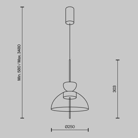 Подвесной светильник Maytoni Bangkok MOD185PL-L11B3K2 