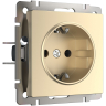 Розетка с заземлением, без рамки Werkel шампань W1171011