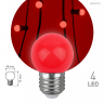 Лампа светодиодная ЭРА E27 1W 3000K красная ERARL45-E27 Б0049575 