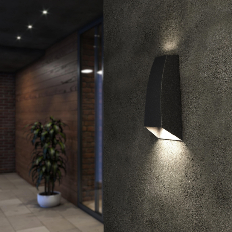 Уличный настенный светодиодный светильник Elektrostandard Techno 1016 черный (a032763)