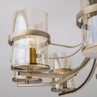 60085/8 античная бронза античная бронза Потолочная люстра со стеклянными плафонами Eurosvet Coppa